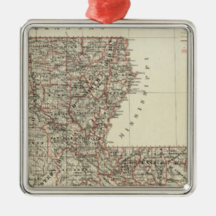 State of Louisiana Metal Tree Decoration