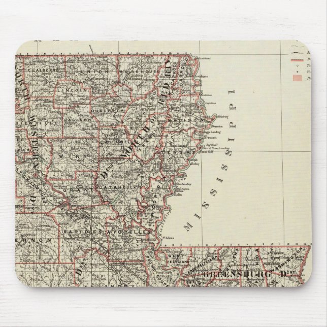 State of Louisiana Mouse Mat (Front)