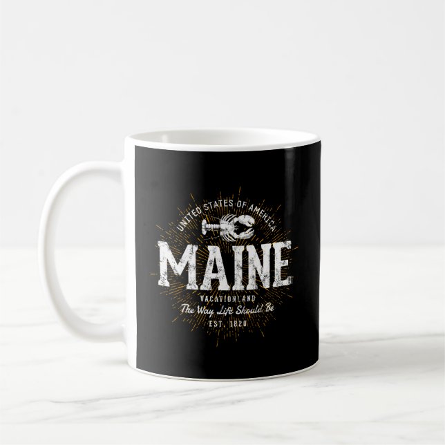 State Of Maine Coffee Mug (Left)