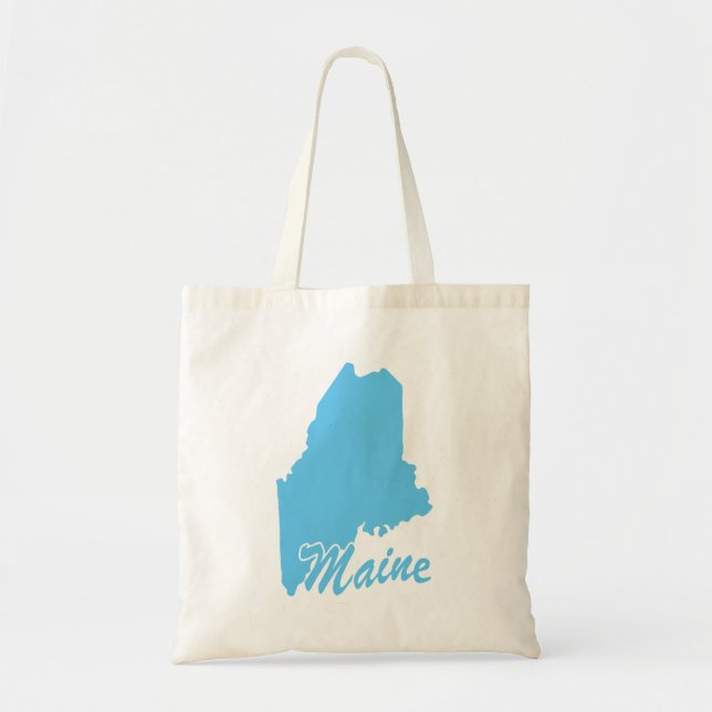 State Of Maine Shape Tote Bag (Front)