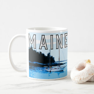 State of Maine theme coffee mug