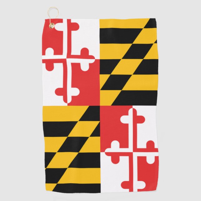 State of Maryland Flag Golf Towel (Front)