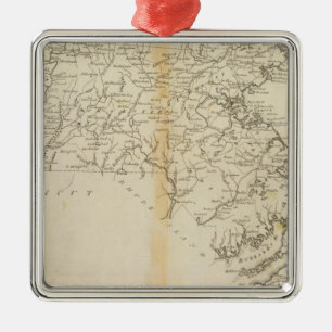 State of Massachusetts 2 Metal Tree Decoration