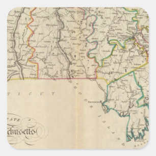 State of Massachusetts 3 Square Sticker