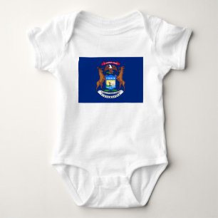 State of Michigan Flag Baby Bodysuit