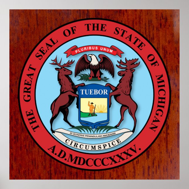 State of Michigan Great Seal Poster (Front)