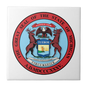 State of Michigan Great Seal Tile
