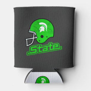 State of Michigan Green White Can Cooler
