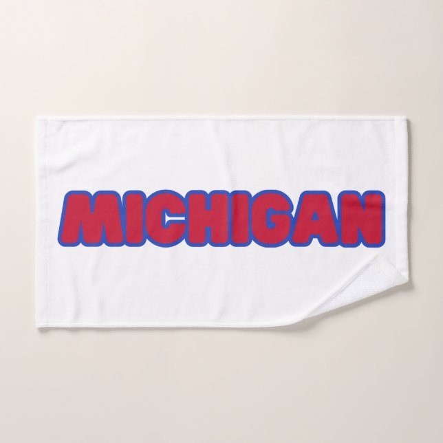 State Of Michigan Pride Custom Hand Towel (Hand Towel)