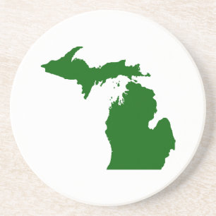 State of Michigan Sandstone Coaster