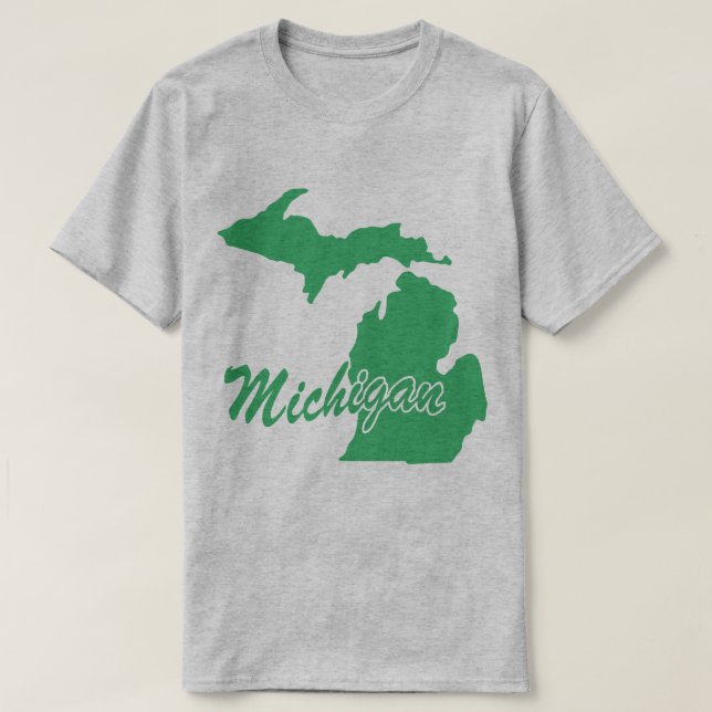 State Of Michigan Shape T-shirt (Design Front)