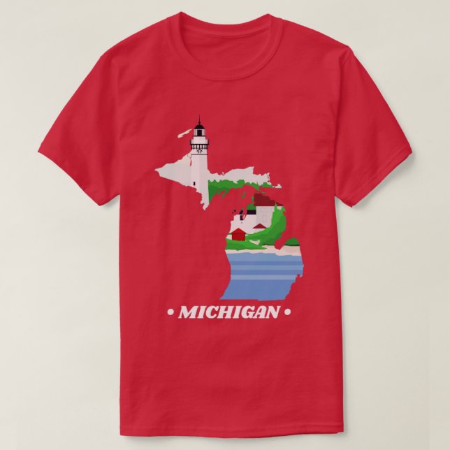 State of Michigan  T-Shirt (Design Front)