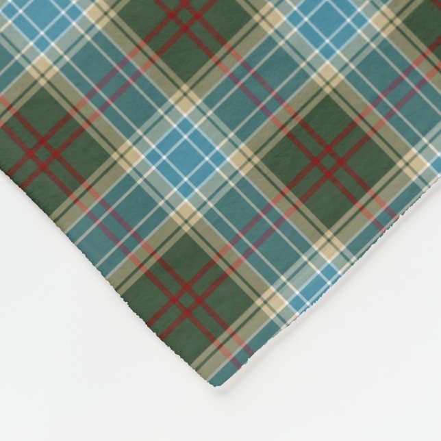 State of Michigan Tartan Fleece Blanket (Corner)