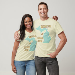 State of Michigan Unsalted and Shark Free T-Shirt