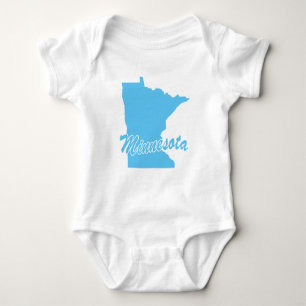 State Of Minnesota Shape Baby Bodysuit