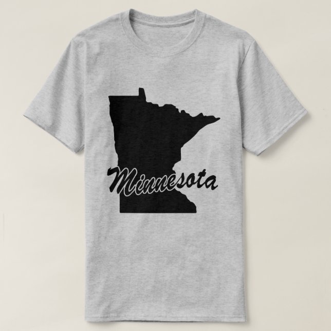 State Of Minnesota Shape T-shirt (Design Front)
