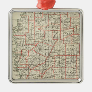 State of Mississippi Metal Tree Decoration