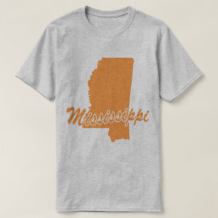 State Of Mississippi Shape T-shirt