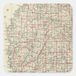 State of Mississippi Square Sticker