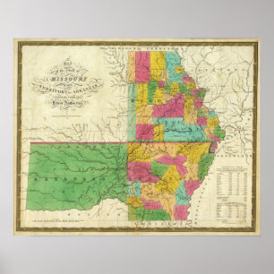 State of Missouri and Territory of Arkansas Poster
