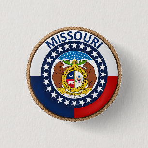 State of Missouri Flag Seal Button