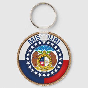 State of Missouri Flag Seal Key Ring