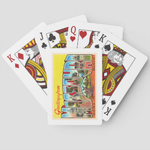 State of Missouri MO Vintage Large Letter Postcard Playing Cards