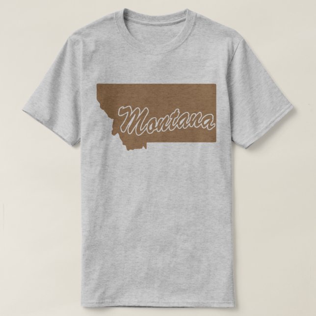 State Of Montana Shape T-shirt (Design Front)