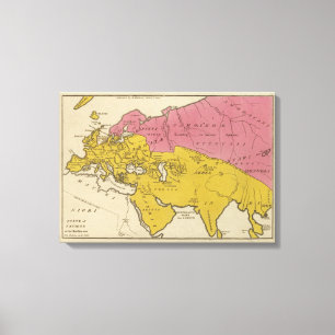 State of Nations at the Christian aera Canvas Print