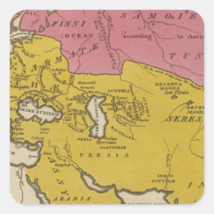 State of Nations at the Christian aera Square Sticker