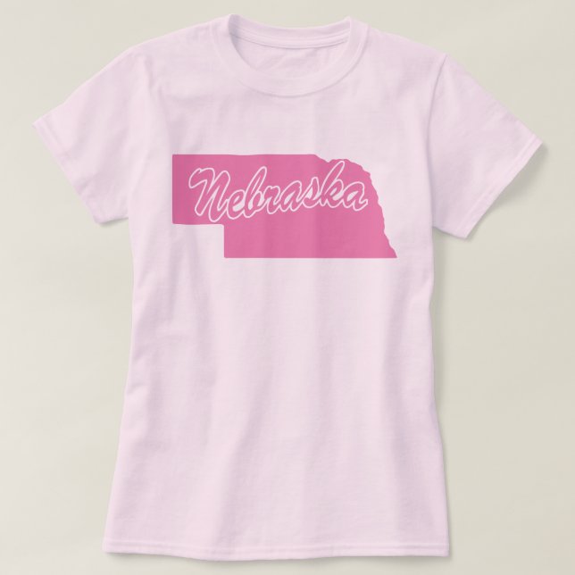 State Of Nebraska Shape T-shirt (Design Front)