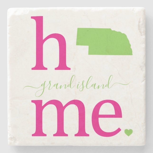 State of Nebraska Stone Coaster (Front)