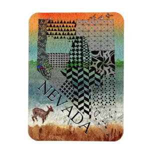 State of Nevada Desert Photo Magnet
