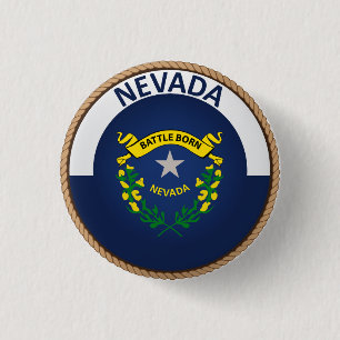 State of Nevada Flag Seal Button