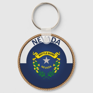 State of Nevada Flag Seal Key Ring