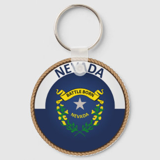State of Nevada Flag Seal Key Ring