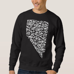 State of Nevada Made Up Of Guns 2nd Amendment Righ Sweatshirt