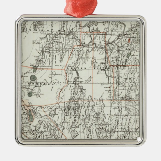 State Of Nevada Metal Tree Decoration (Front)