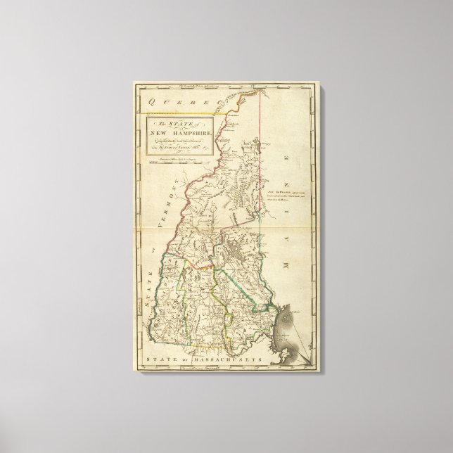 State of New Hampshire Canvas Print (Front)
