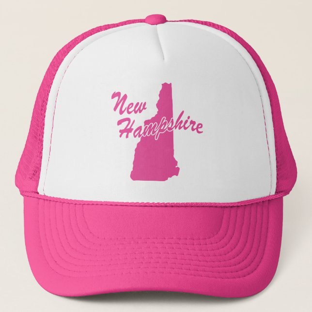 State Of New Hampshire Shape Trucker Hat (Front)