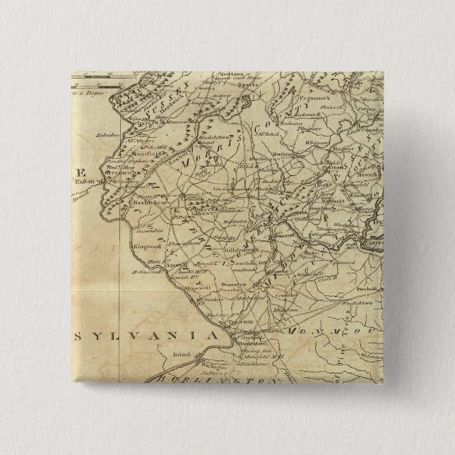 State of New Jersey 15 Cm Square Badge (Front)