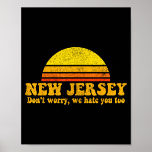 State Of New Jersey Funny Vintage Slogan Retro Sou Poster