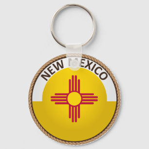 State of New Mexico Flag Seal Key Ring