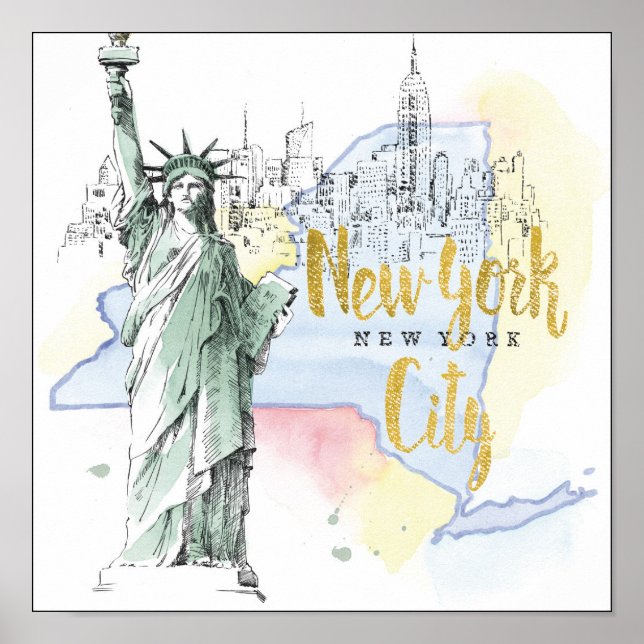State of New York | Statue of Liberty Poster (Front)