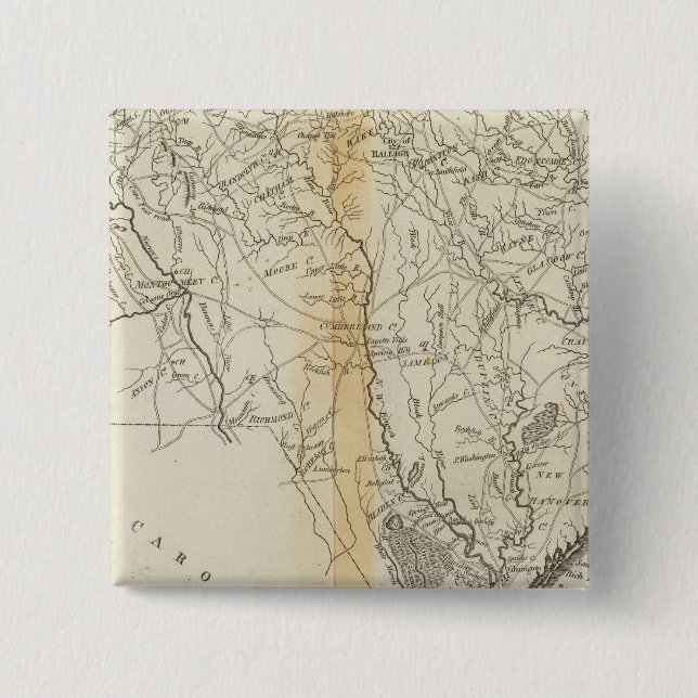 State of North Carolina 15 Cm Square Badge (Front)