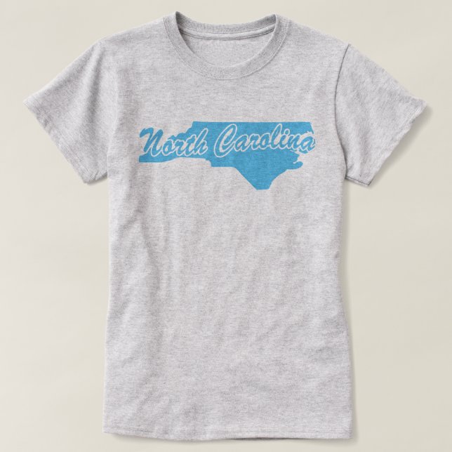 State Of North Carolina Shape T-shirt (Design Front)