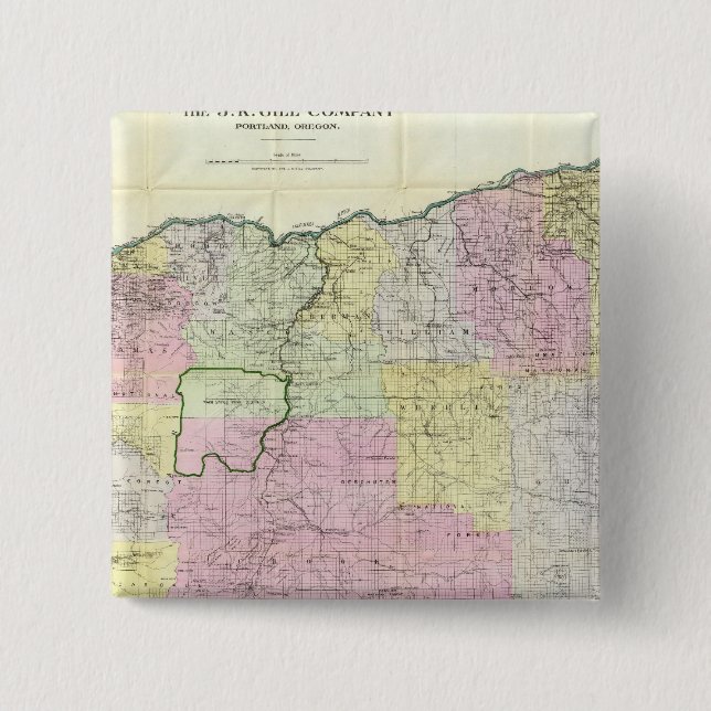 State of Oregon 15 Cm Square Badge (Front)