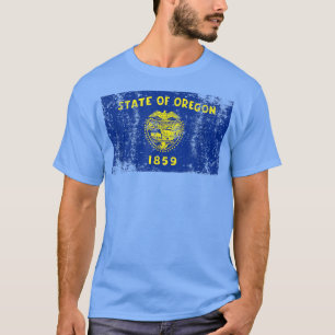 State of Oregon Flag Shirt Vintage Retro Men Women