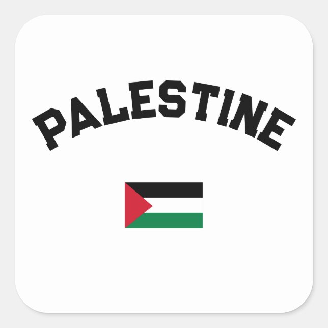 State of Palestine Varsity College University Square Sticker (Front)