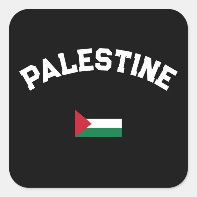 State of Palestine Varsity College University Square Sticker (Front)
